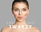 Modelka z zaznaczonymi cieniami i rozświetlaczami do konturowania twarzy.