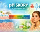 Ilustracja pokazuje warstwy skóry i skalę pH, podkreślając znaczenie utrzymania prawidłowego pH skóry dla jej zdrowia i piękna.