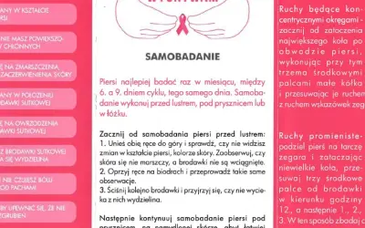Jak dbać o piersi: samobadanie, sprawdzanie zmian w kształcie, brodawce, skórze, węzłach chłonnych i bólu.