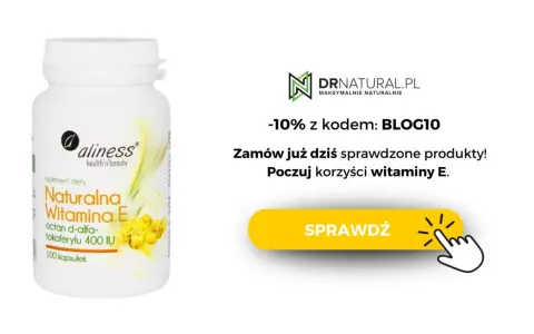 Suplement diety Naturalna Witamina E od Aliness. Odkryj jej wszechstronne właściwości. Zamów z kodem BLOG10.