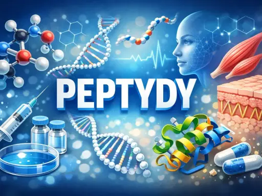 Peptydy to budulec życia, widoczne cząsteczki, DNA, mięśnie i skóra. Badania nad nimi, potencjalne leczenie.