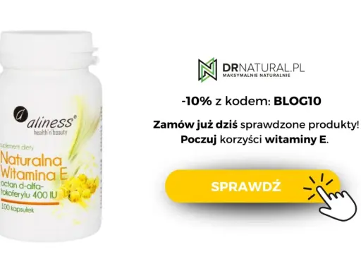 Suplement diety Naturalna Witamina E od Aliness. Odkryj jej wszechstronne właściwości. Zamów z kodem BLOG10.