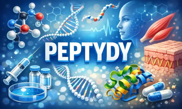 Peptydy to budulec życia, widoczne cząsteczki, DNA, mięśnie i skóra. Badania nad nimi, potencjalne leczenie.
