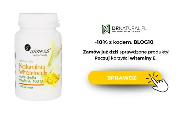 Suplement diety Naturalna Witamina E od Aliness. Odkryj jej wszechstronne właściwości. Zamów z kodem BLOG10.